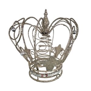 Glittery Decorative Crown Tree Topper